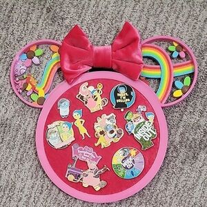 Inside Out Themed 3D Printed Disney Pin Board and Minnie Ears